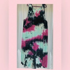 Torrid Extra Soft Tie-Dye Tank Style Hi/Lo Maxi Dress - size 5